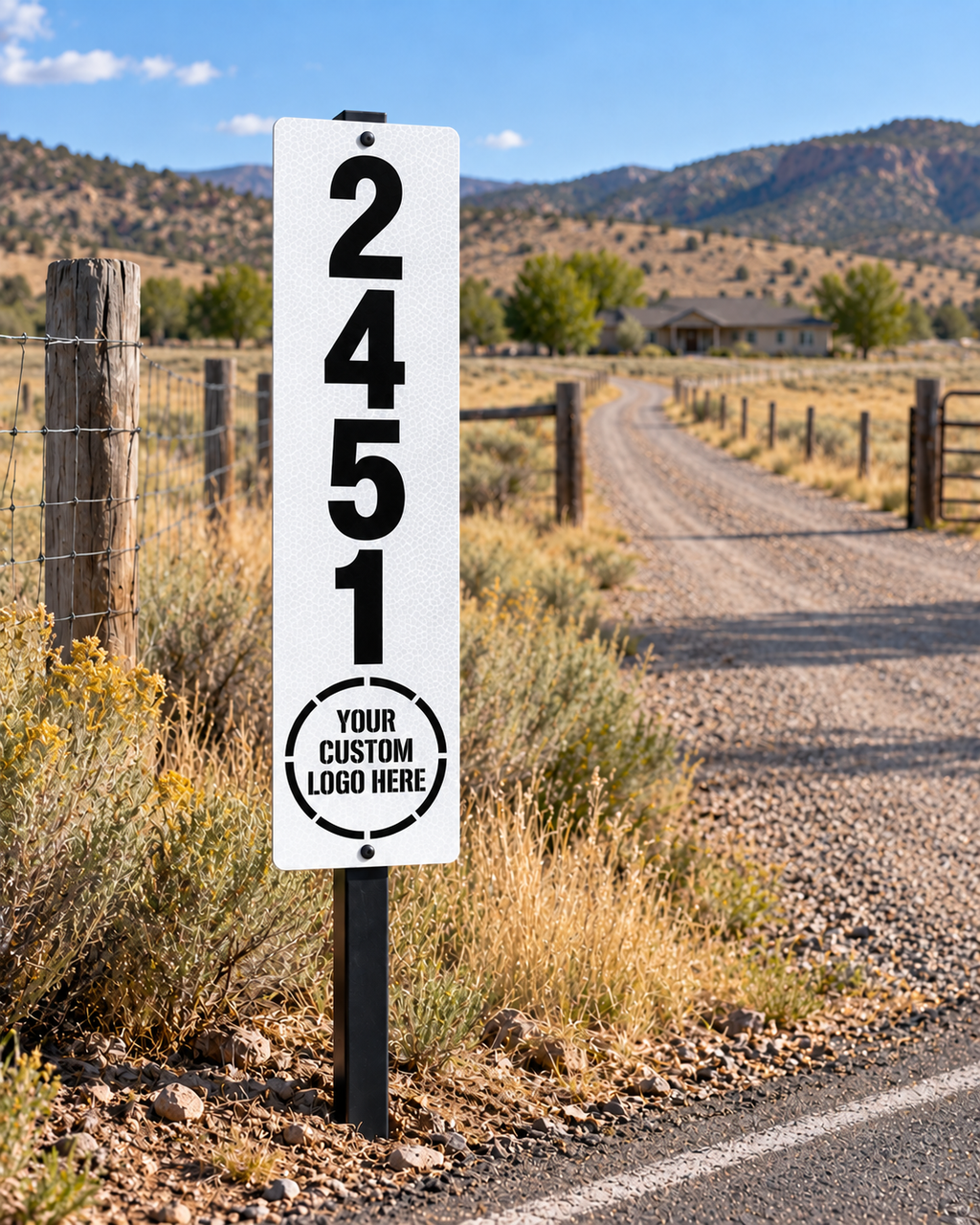 Reflective EMS Address Sign