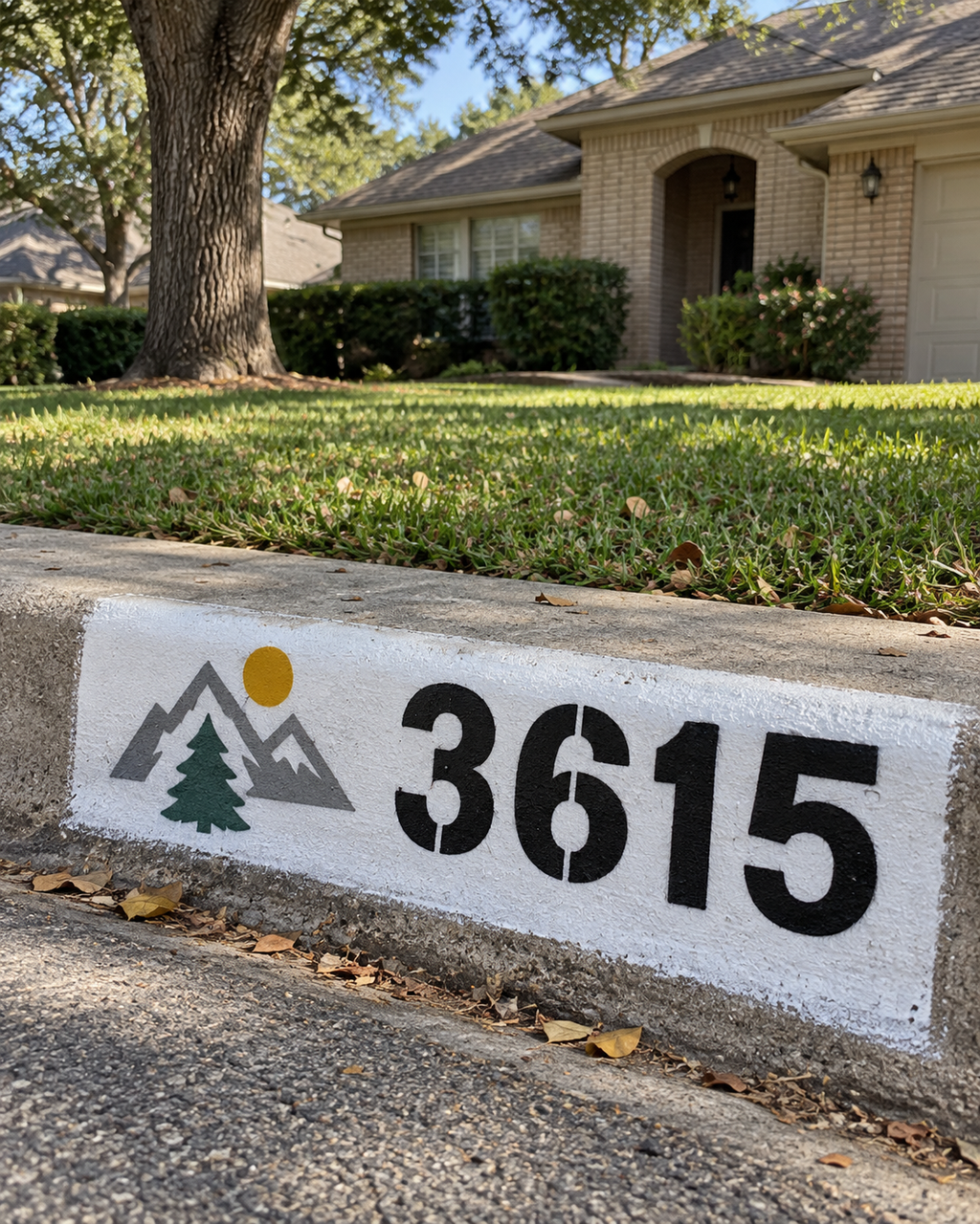 Professional Curb Address Painting
