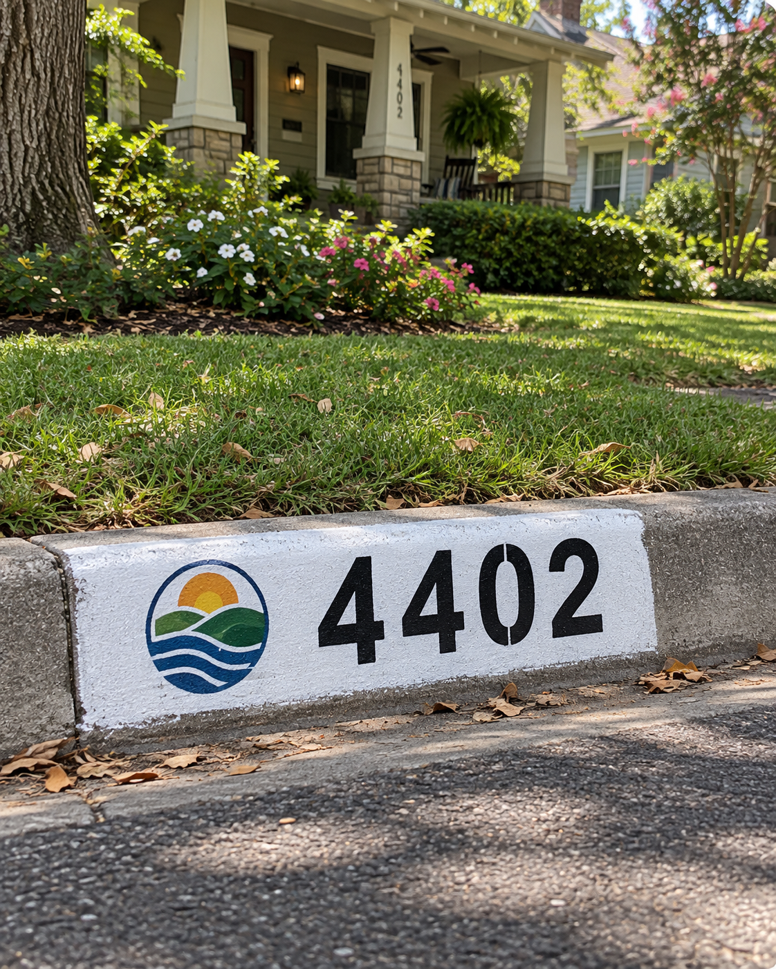 Professional Curb Address Painting