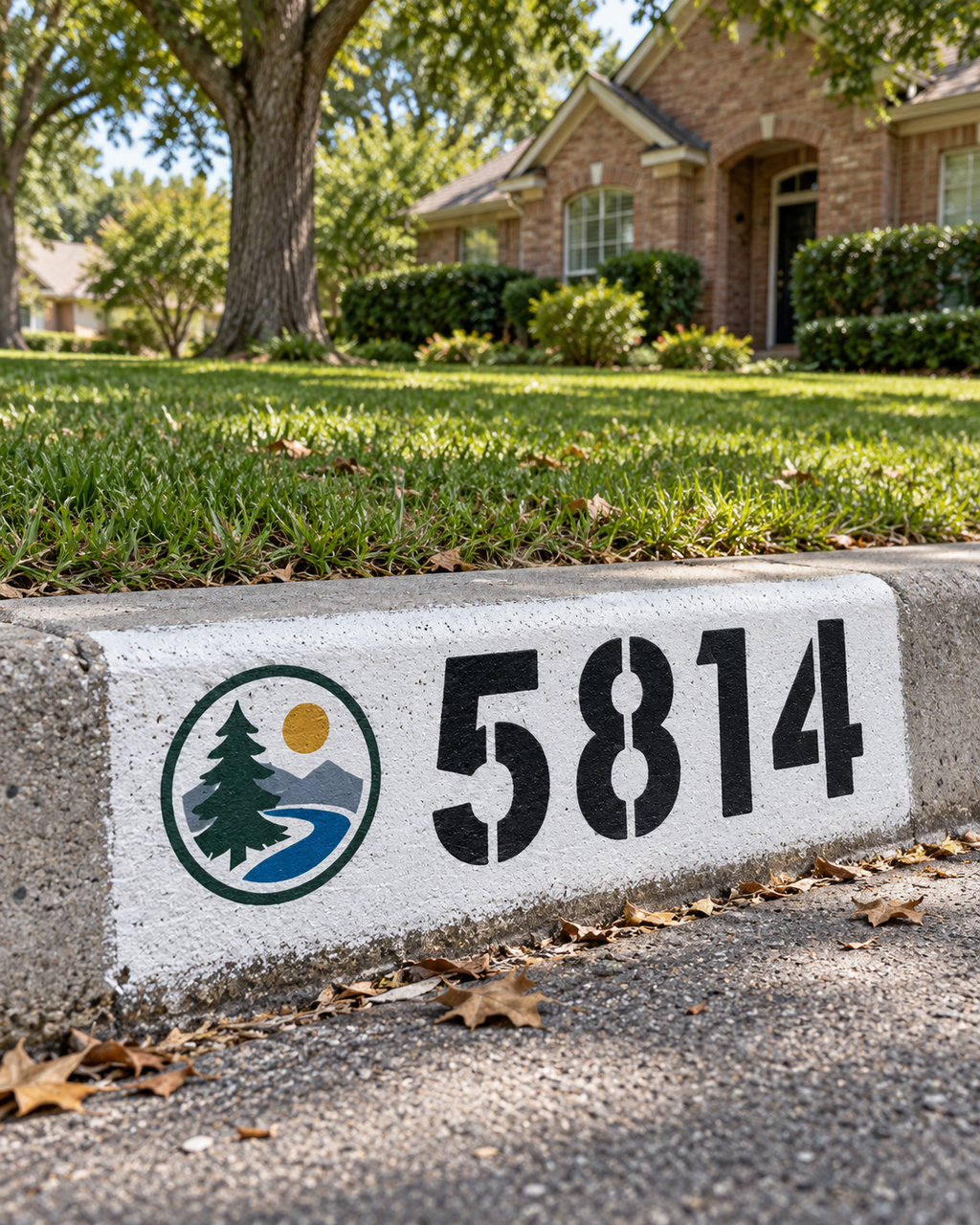 Professional Curb Address Painting