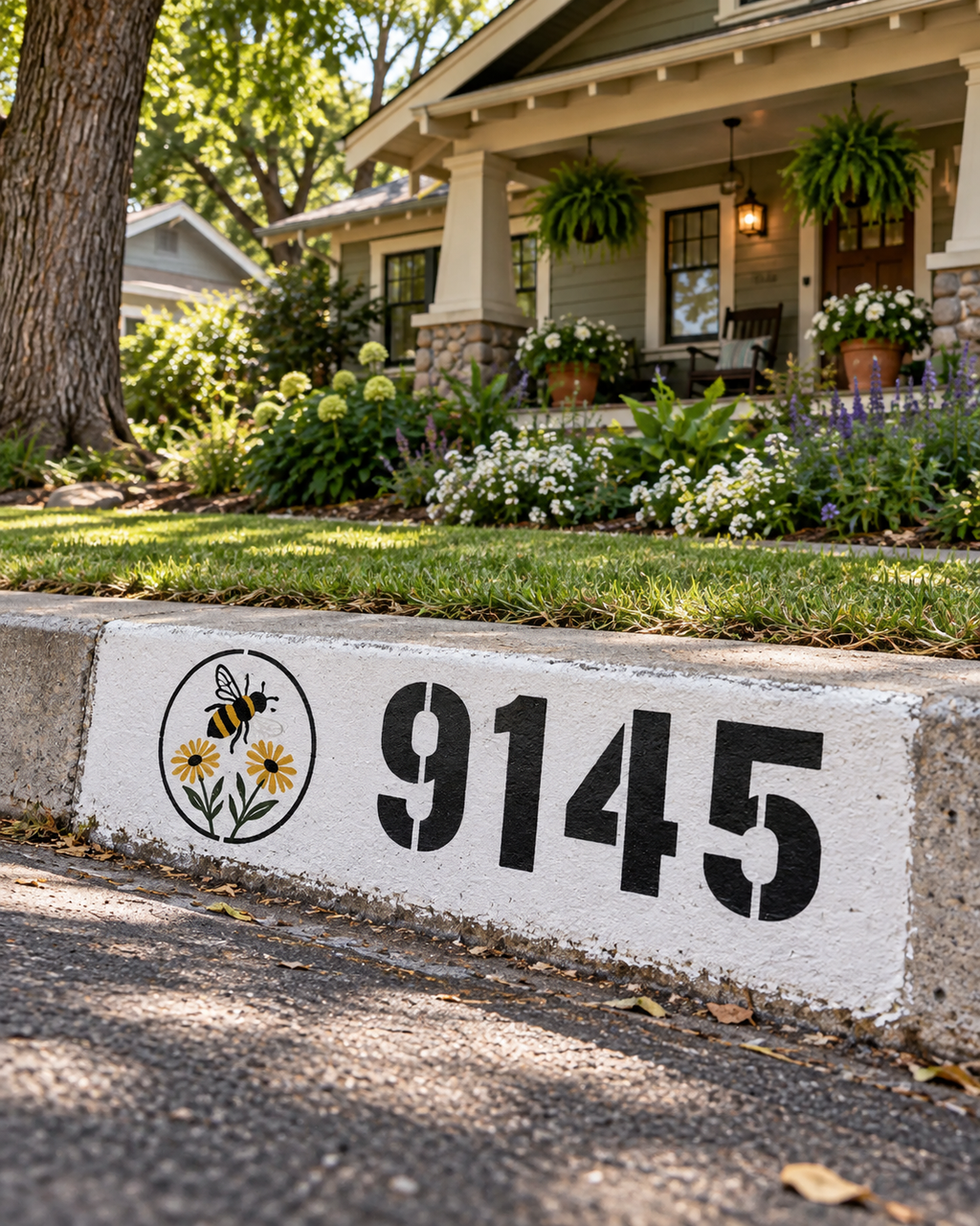 Professional Curb Address Painting