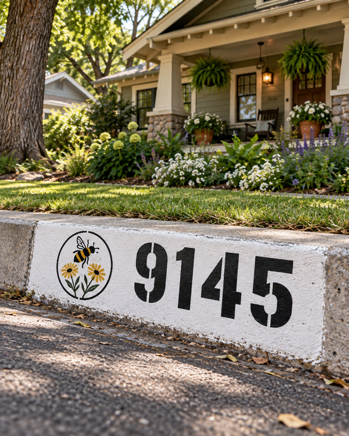 Professional Curb Address Painting
