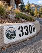 Professional Curb Address Painting