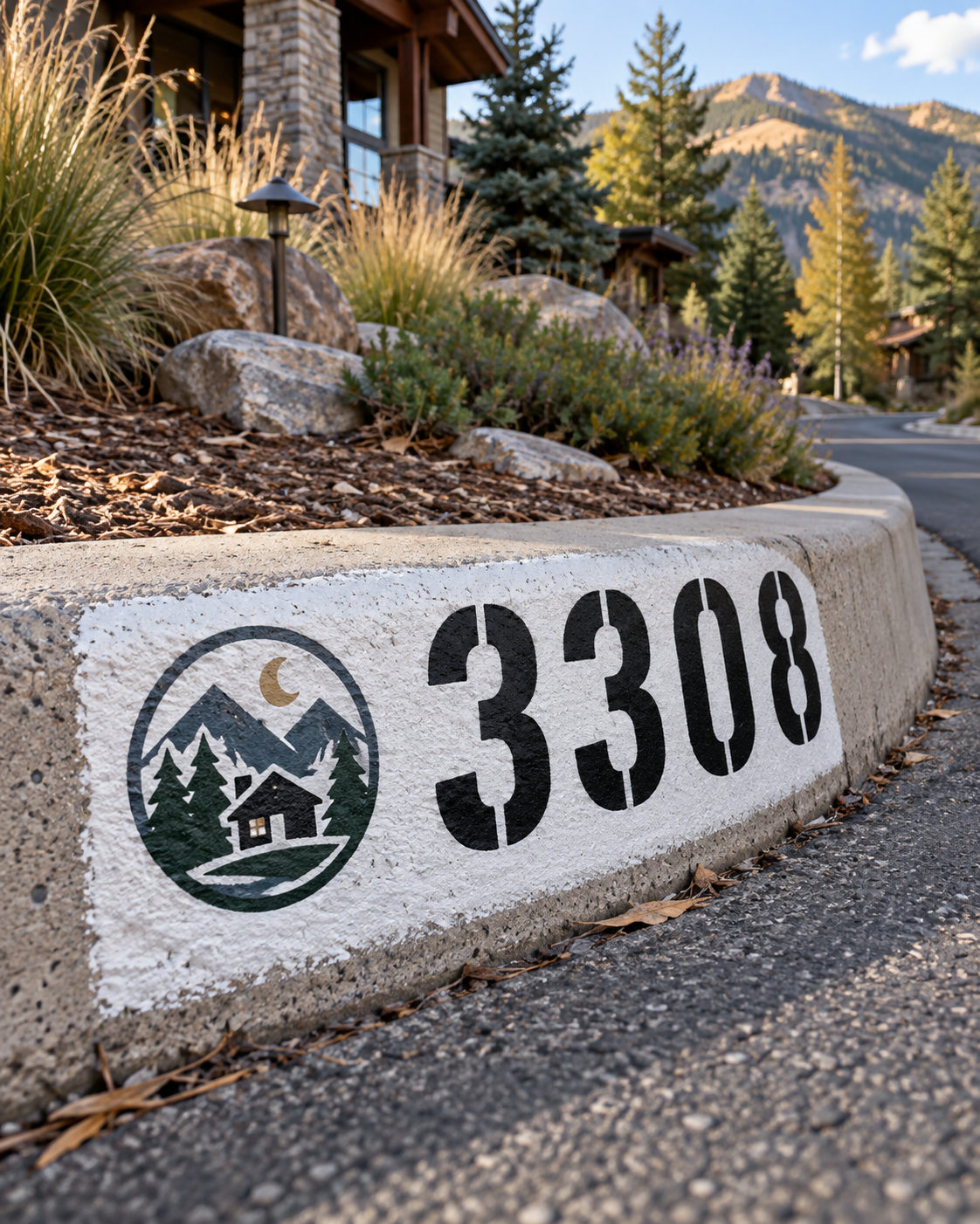 Professional Curb Address Painting