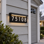Five-Panel Solar LED Address Wall Light