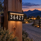 Five-Panel Solar LED Address Wall Light