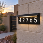 Five-Panel Solar LED Address Wall Light