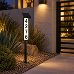 Adjustable Solar Address Post &amp; Wall Sign