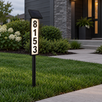 Adjustable Solar Address Post &amp; Wall Sign
