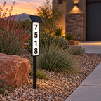 Adjustable Solar Address Post &amp; Wall Sign