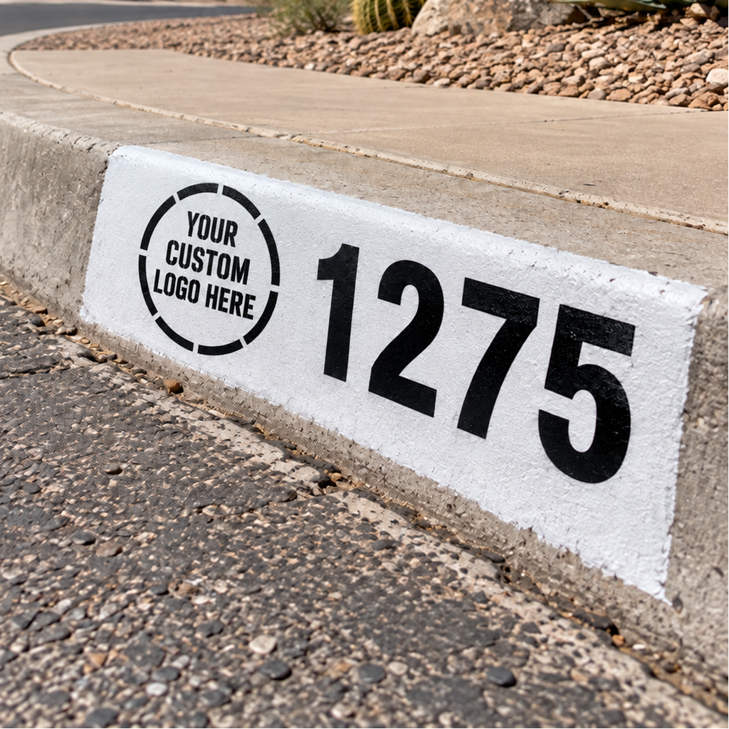Professional Curb Address Painting