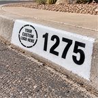 Professional Curb Address Painting