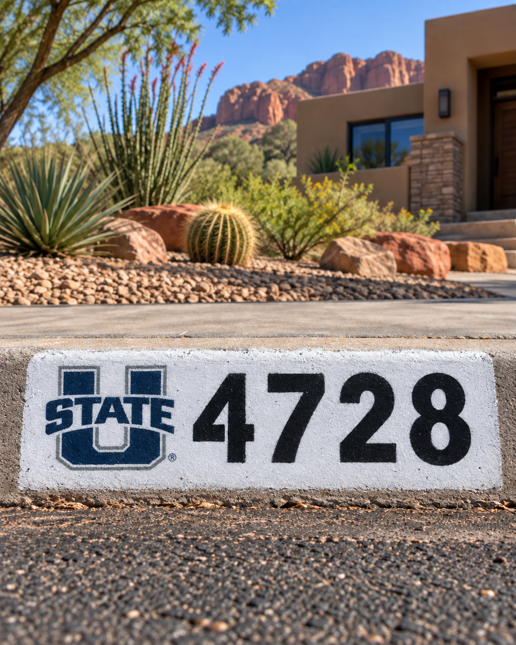 Professional Curb Address Painting
