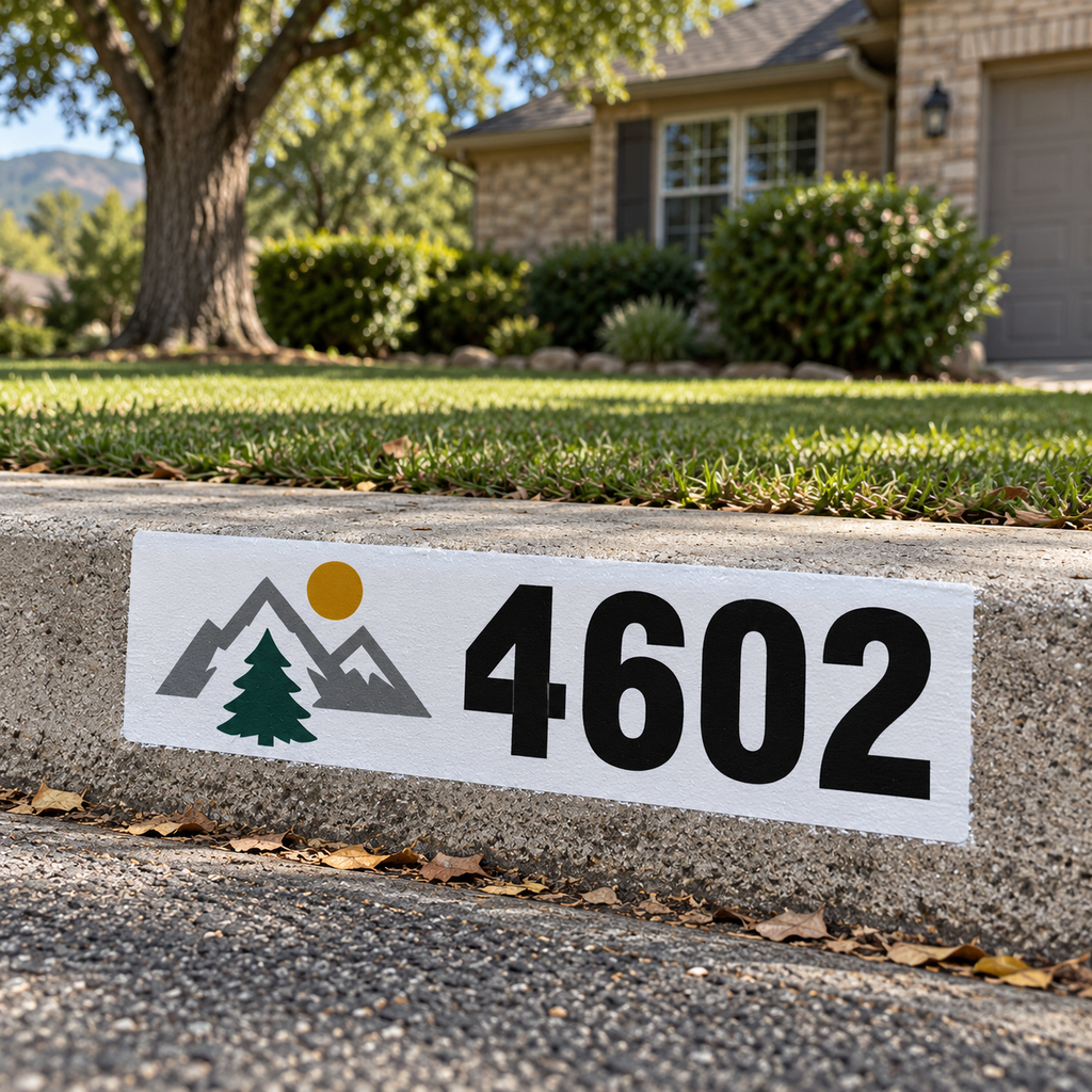 Custom Curb Address Decal
