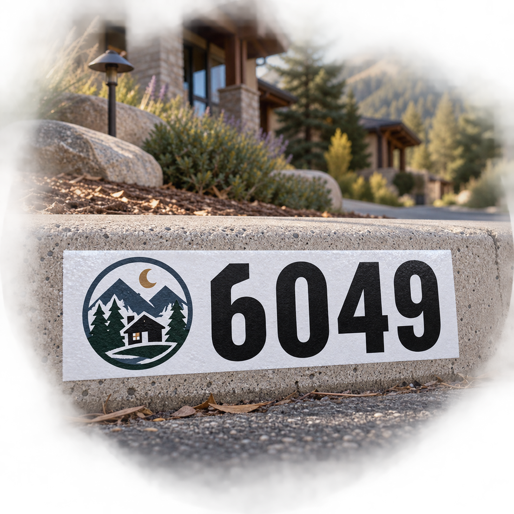 Custom Curb Address Decal