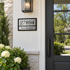Modern Black & Silver Custom Address Plaque