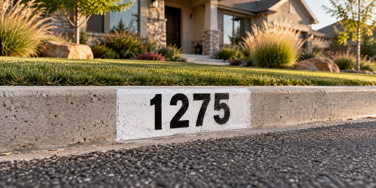 Professional Curb Address Painting
