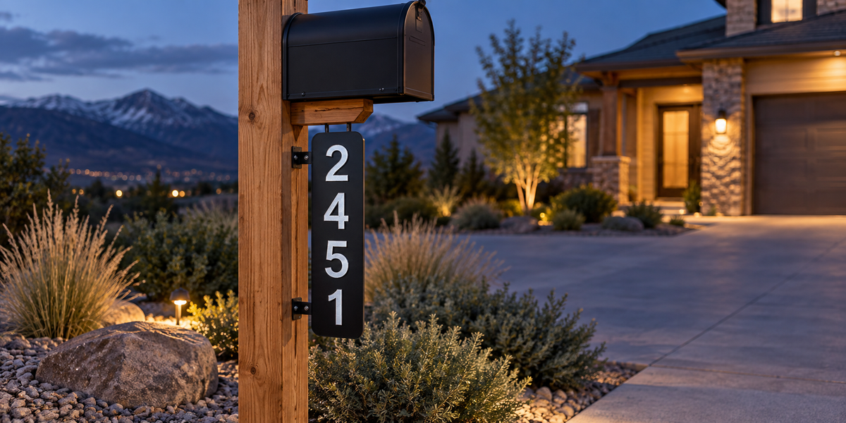 Reflective EMS Address Sign