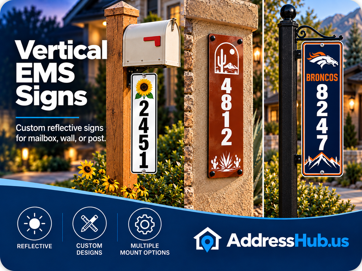 Reflective EMS Sign (Vertical)