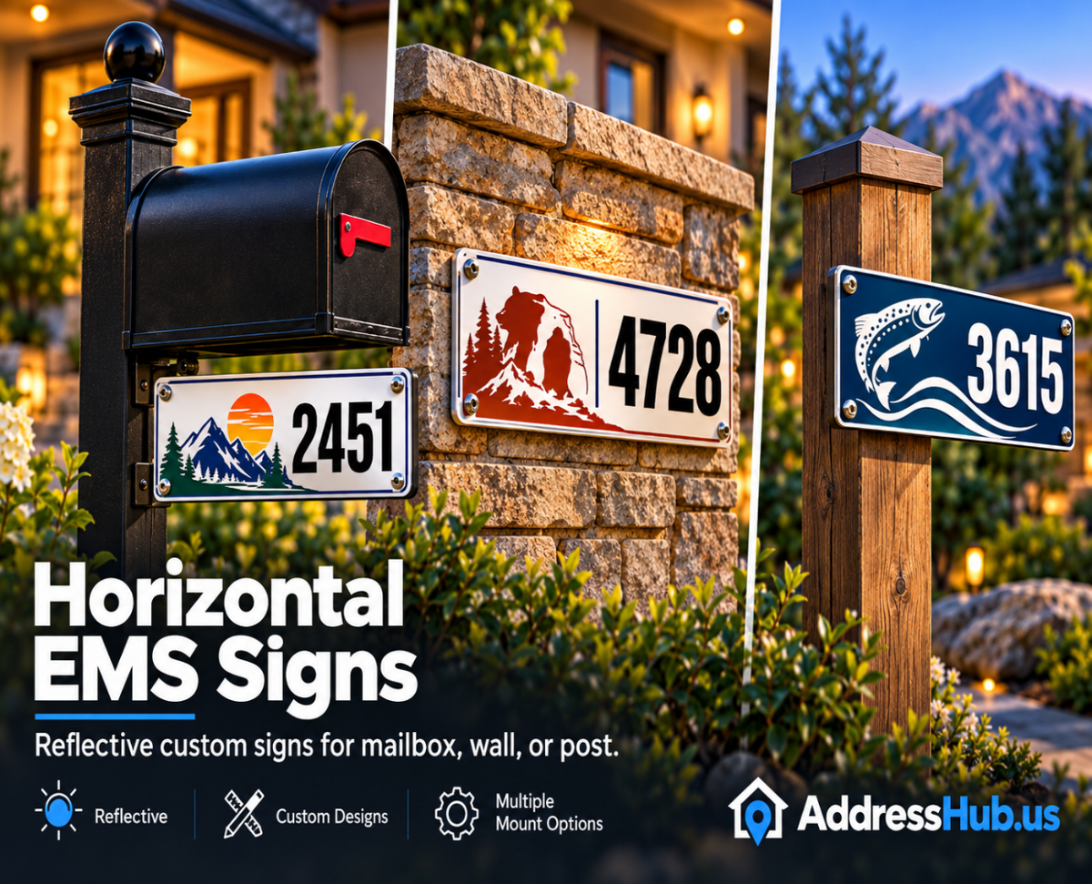 Reflective EMS Sign (Horizontal)