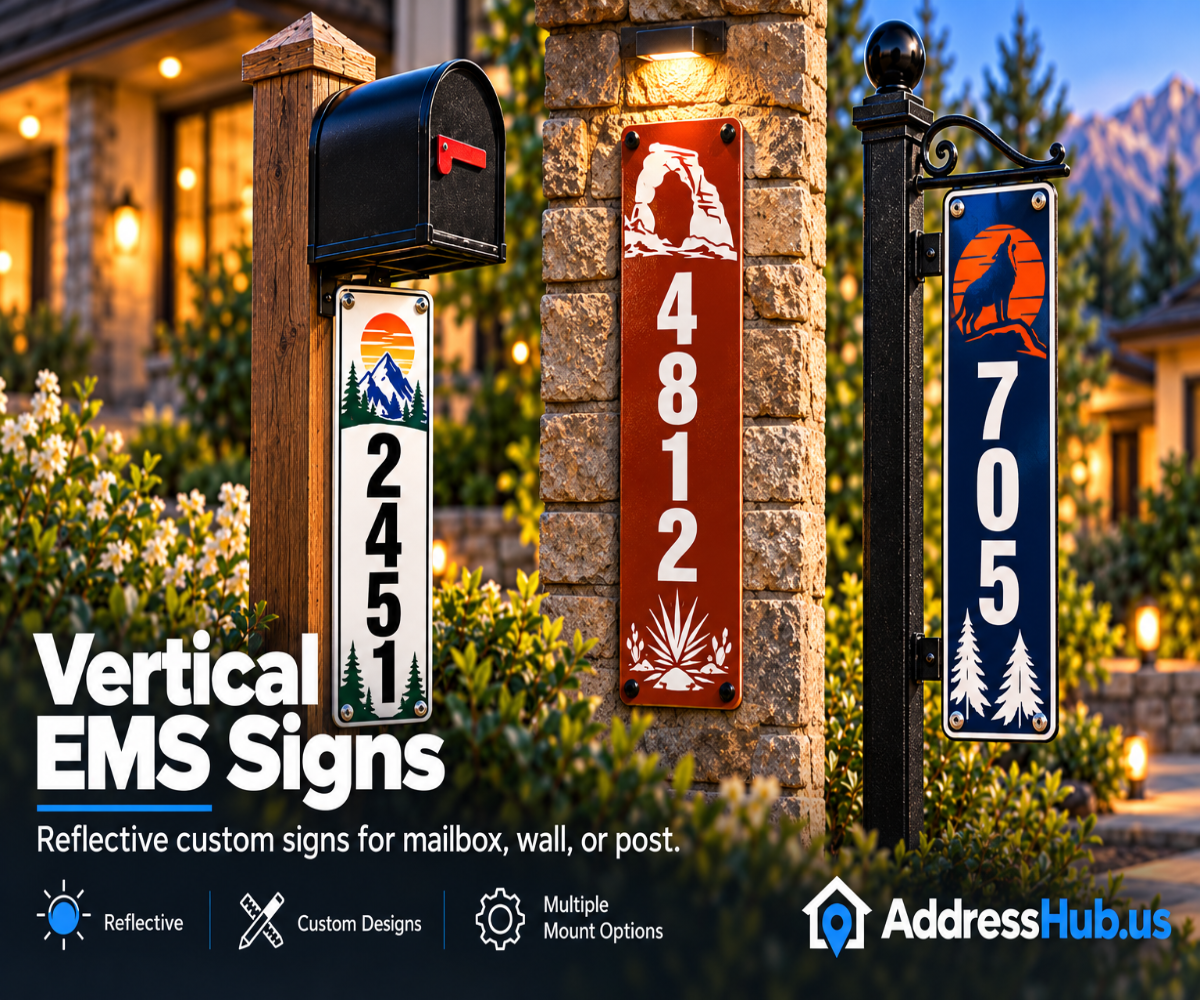 Reflective EMS Sign (Vertical)